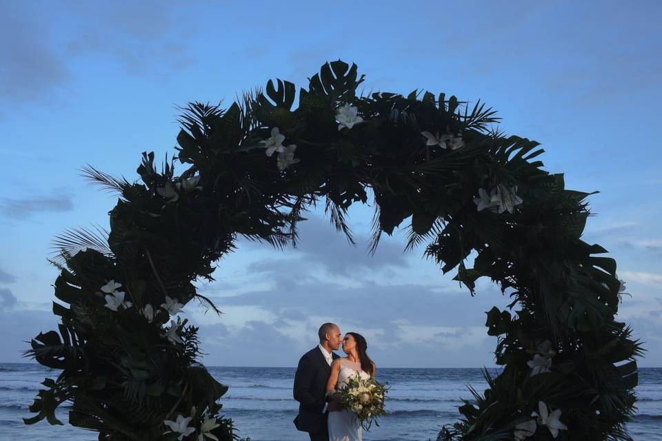 Bride and groom portrait