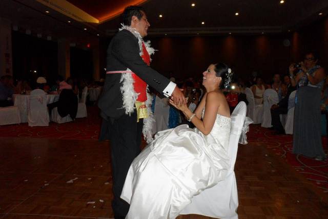 Los novios en su gran noche