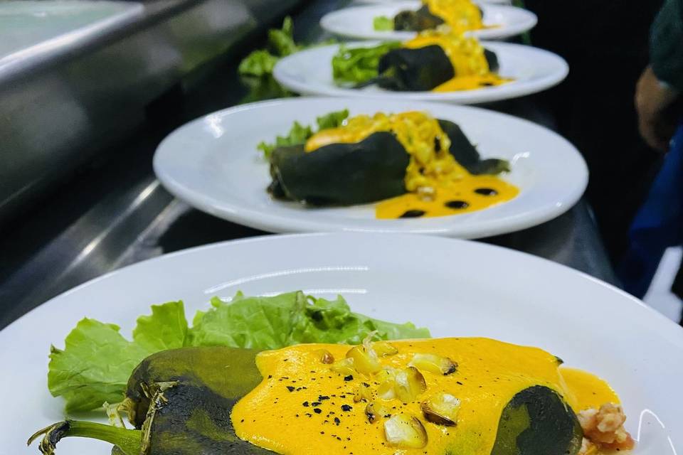 Chile relleno de camarón