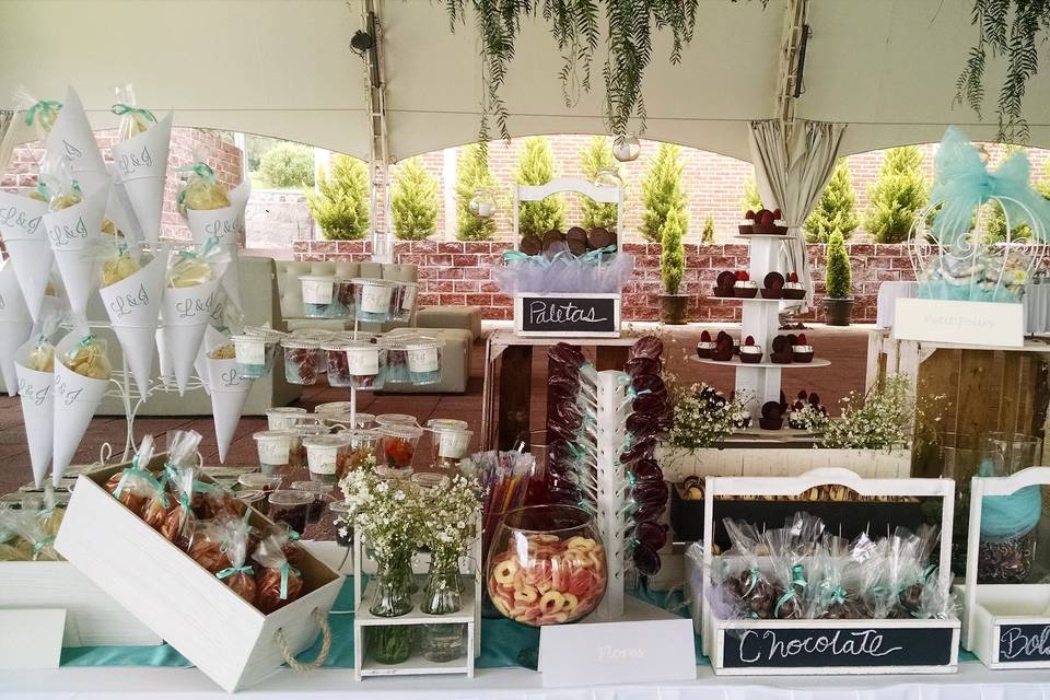 Mesa de dulces para bodas