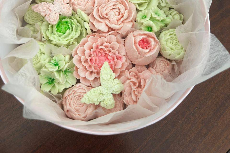 Flores para mesa de dulces