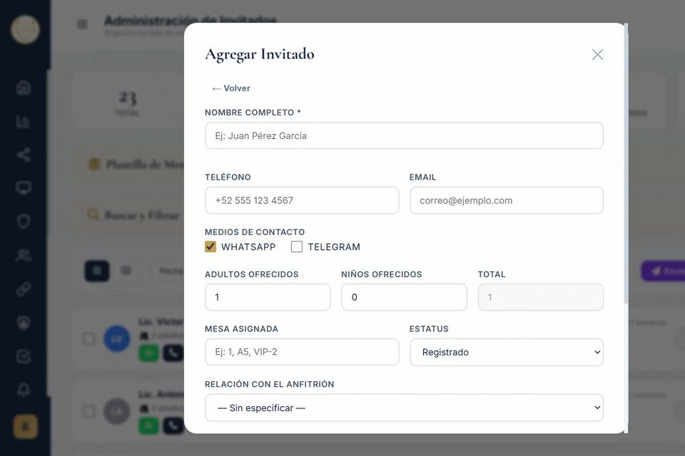 Alta de invitados