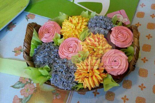 Flores de cupcakes