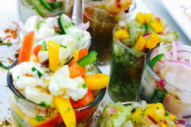 Bites de mariscos gourmet