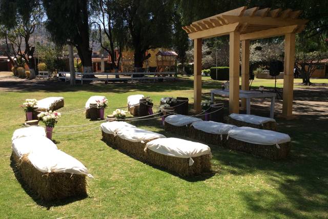 Pérgola boda campirana