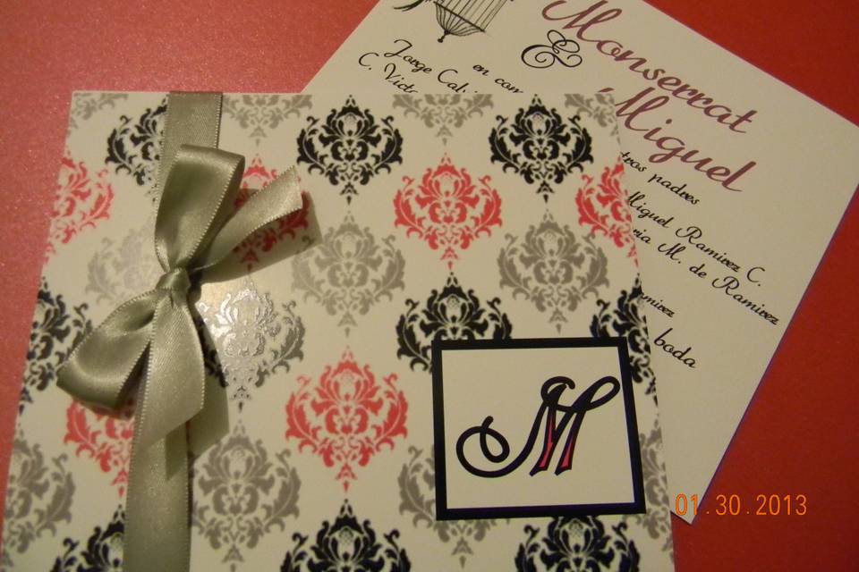 Invitación damask