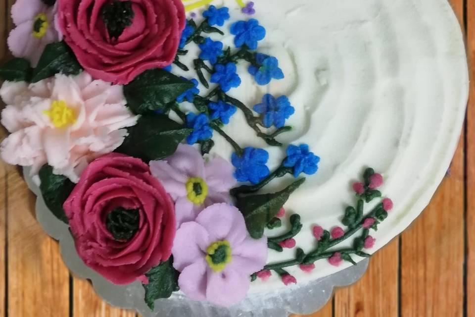 Flores weeding simple cake