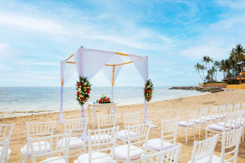 Gazebo boda en playa