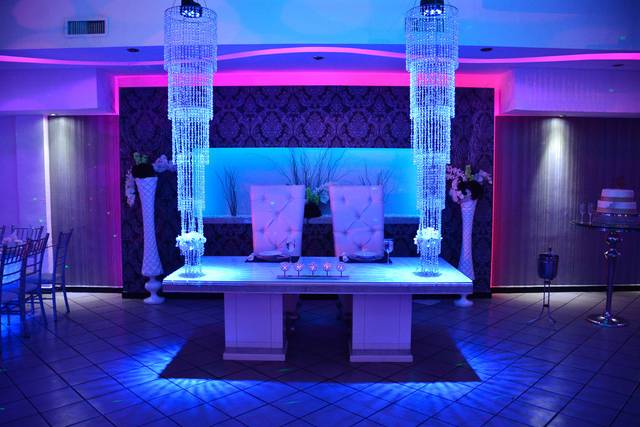 Mueble de salón Zafiro en blanco con luces Leds (30405)
