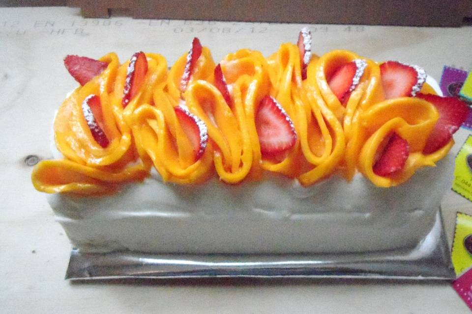 Rollo de mango y fresa