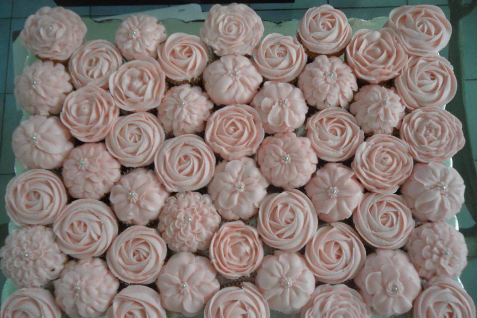 Cupcakes de flores