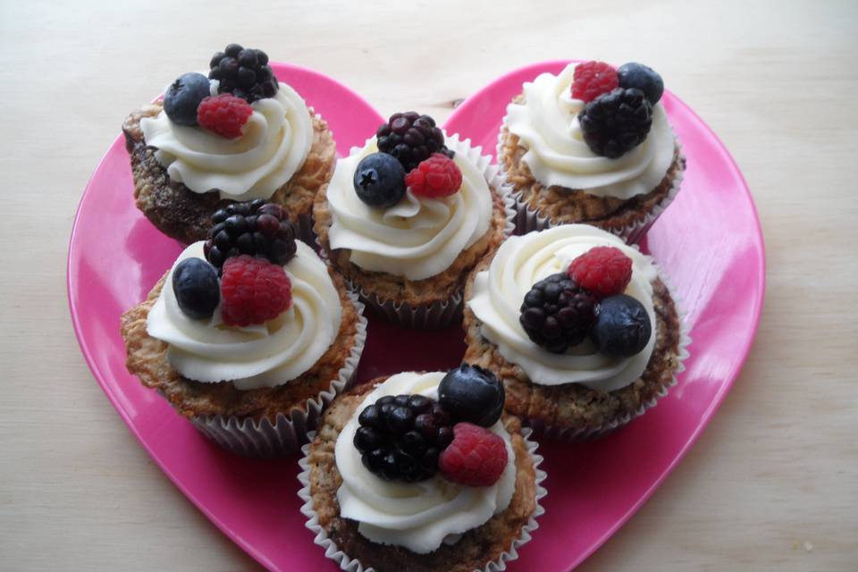 Cupcakes de frutos del bosque