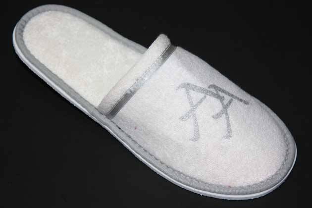 Pantufla toalla liston plata