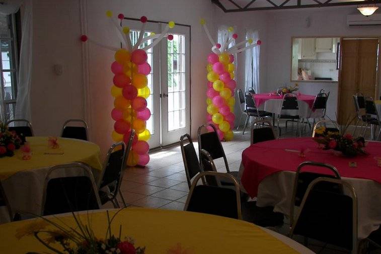 Lindas columnas de globos