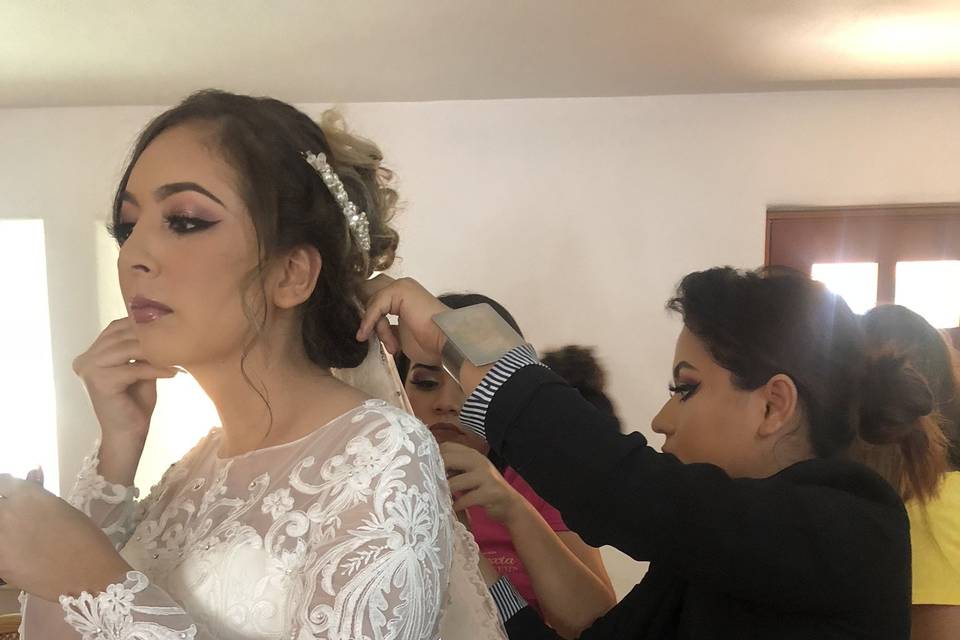 Brianda Texta Bride's makeup