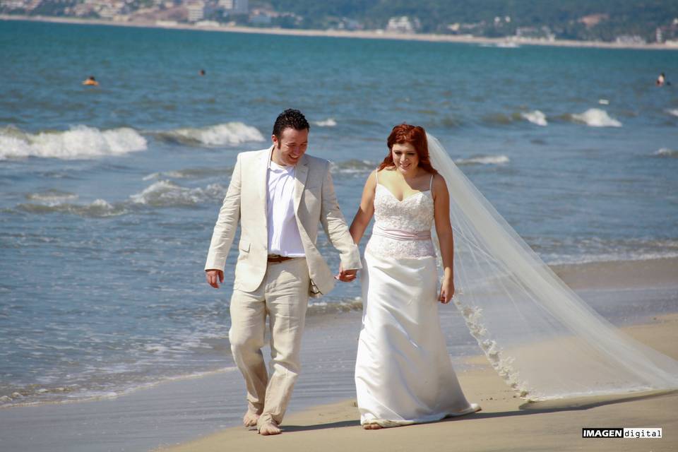 Trash the dress en playa