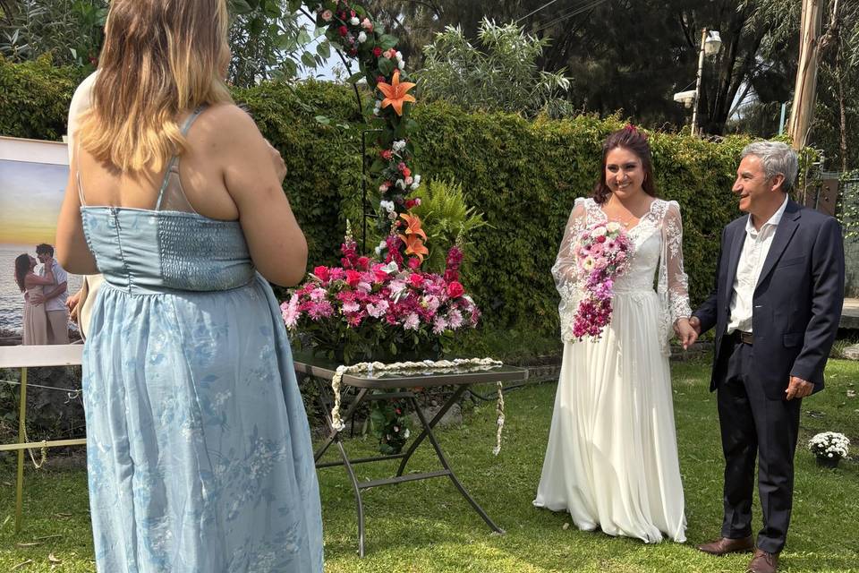 Entrega de los novios