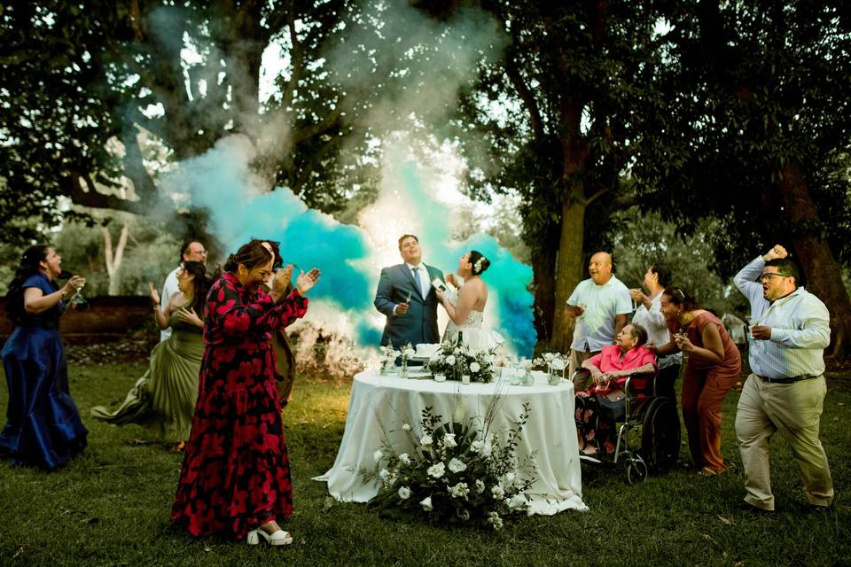 Boda con gender reveal