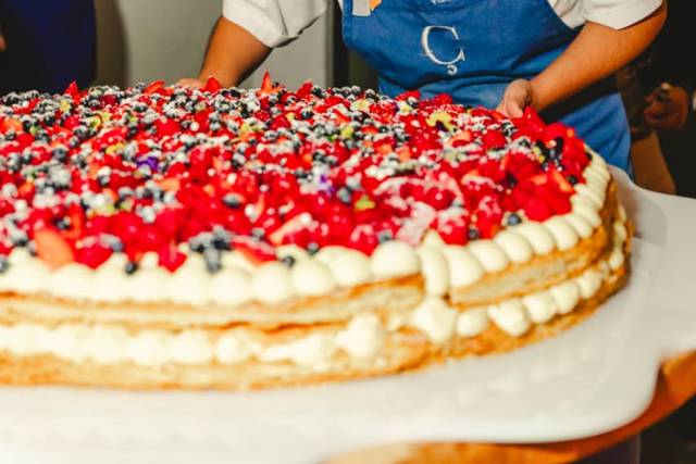 Pastel decorado al momento