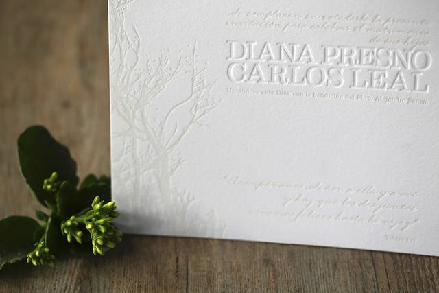 Invitacion letterpress mexico