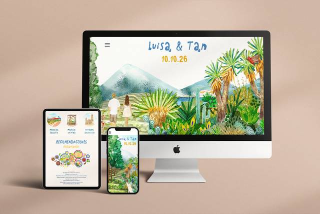 Illustrated wedding website