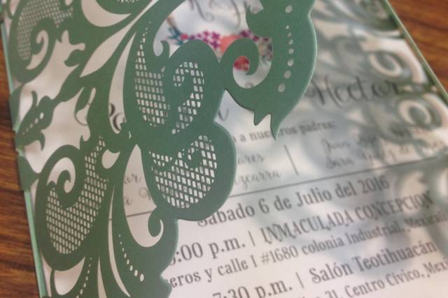 Invitación de corte láser