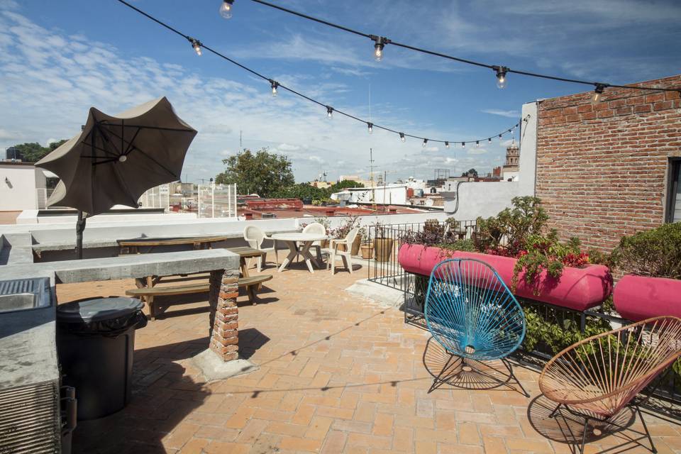 Terraza con asador