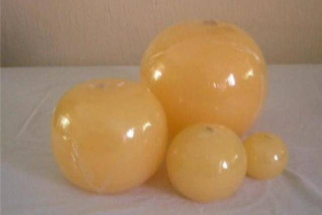Velas esfera marfil