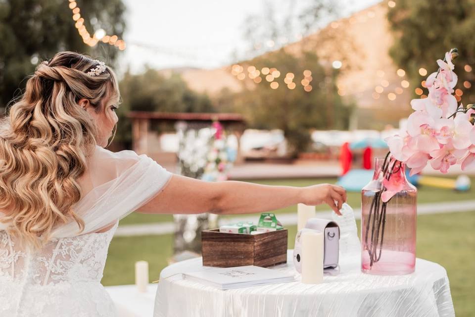 Ceremonia entre pinos