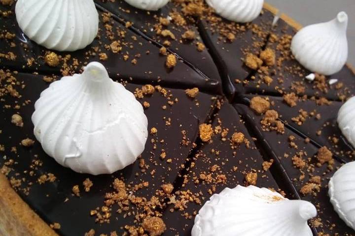 Pice of chocolat tart