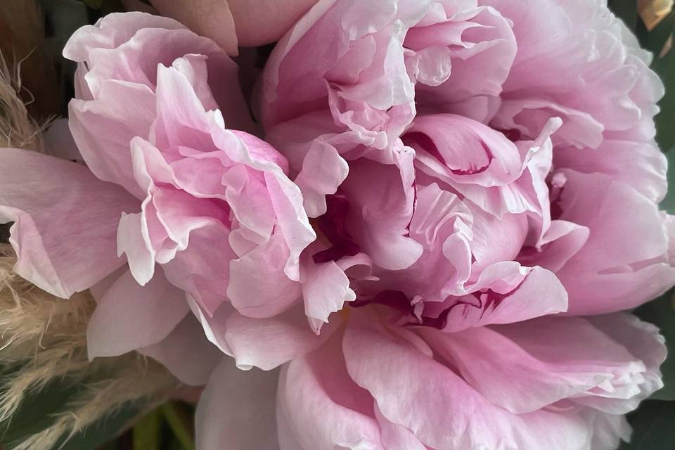 Bouquet peonias boda