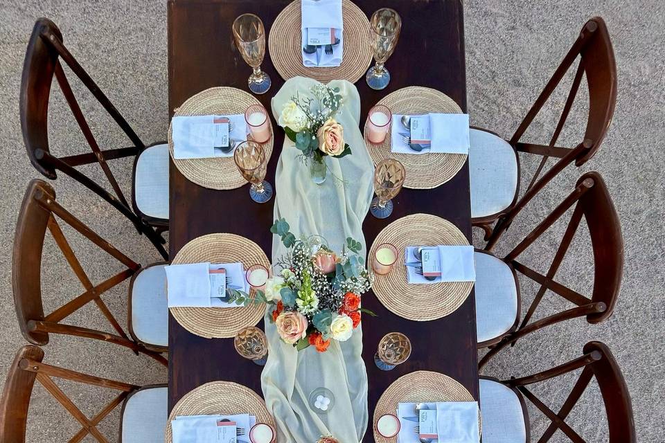 Mesa boda la paz bcs