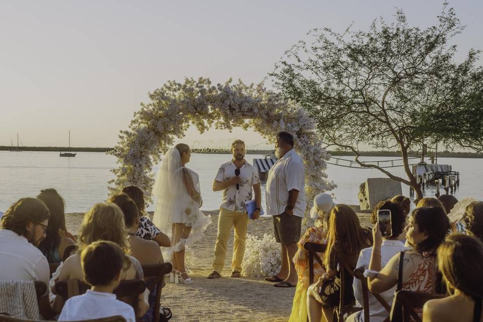 Sunset wedding