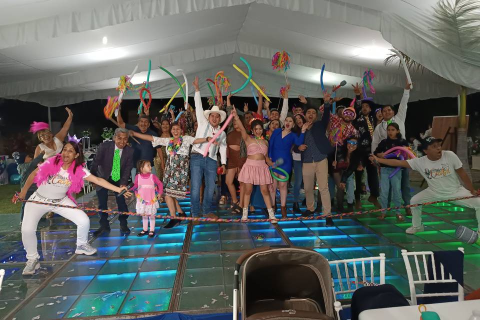 Fiesta en la pista