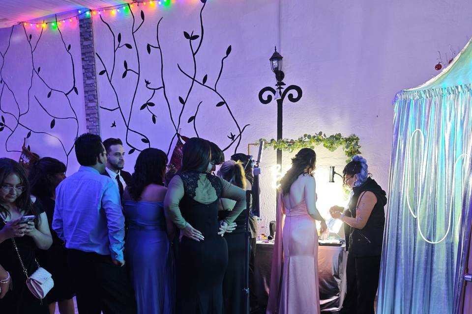 Glitter bar en acción
