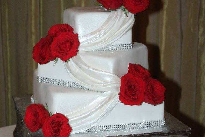 Pastel con rosas