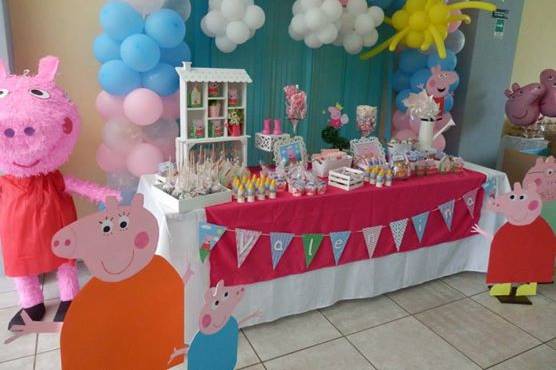 Cumpleaños de Pepa Pig Decoracion,candy bar, sillas mesas, snack, cumpleaños  full tematico …