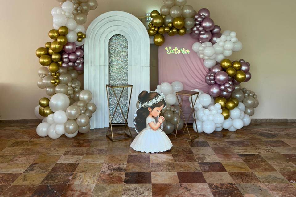 Decoración de globos con back