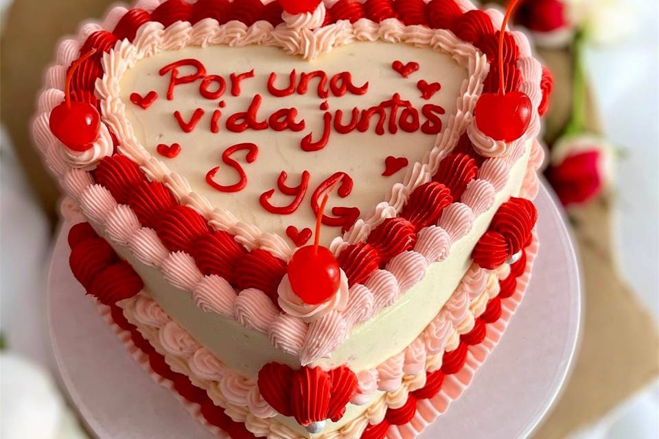 Pastel aniversario de novios