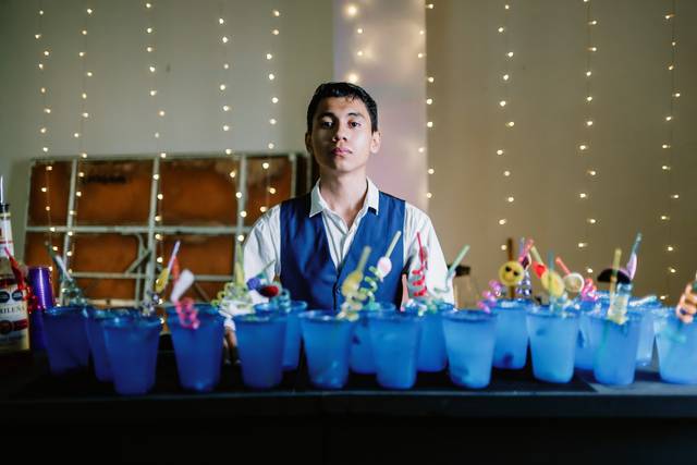 Azulitos con sombrillas