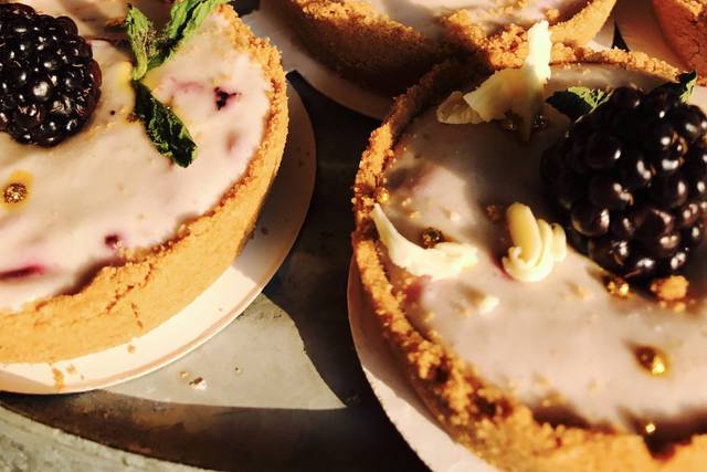 Tarta de queso con zarzamora