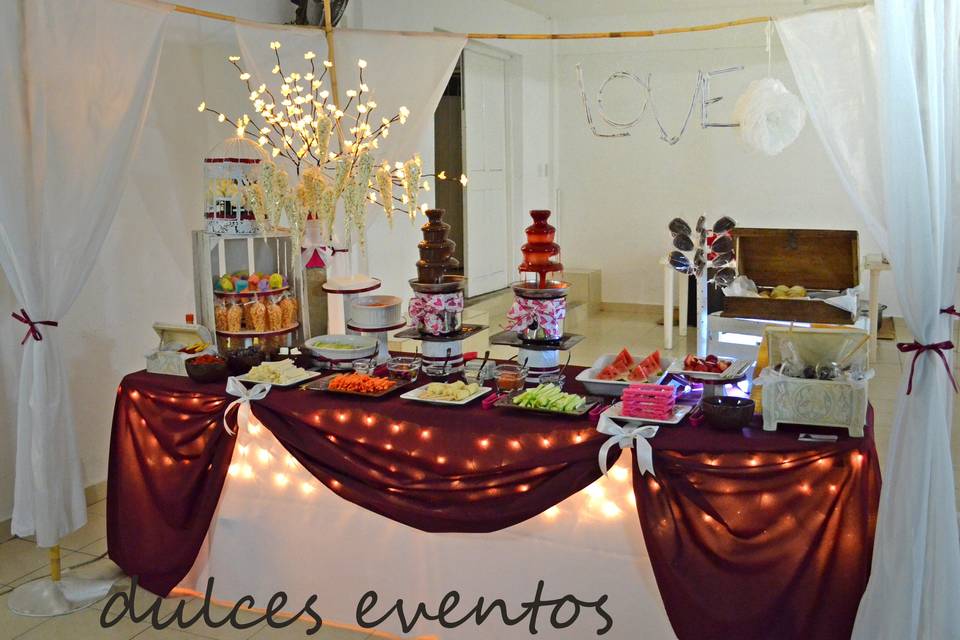 Mesa de dulces para boda