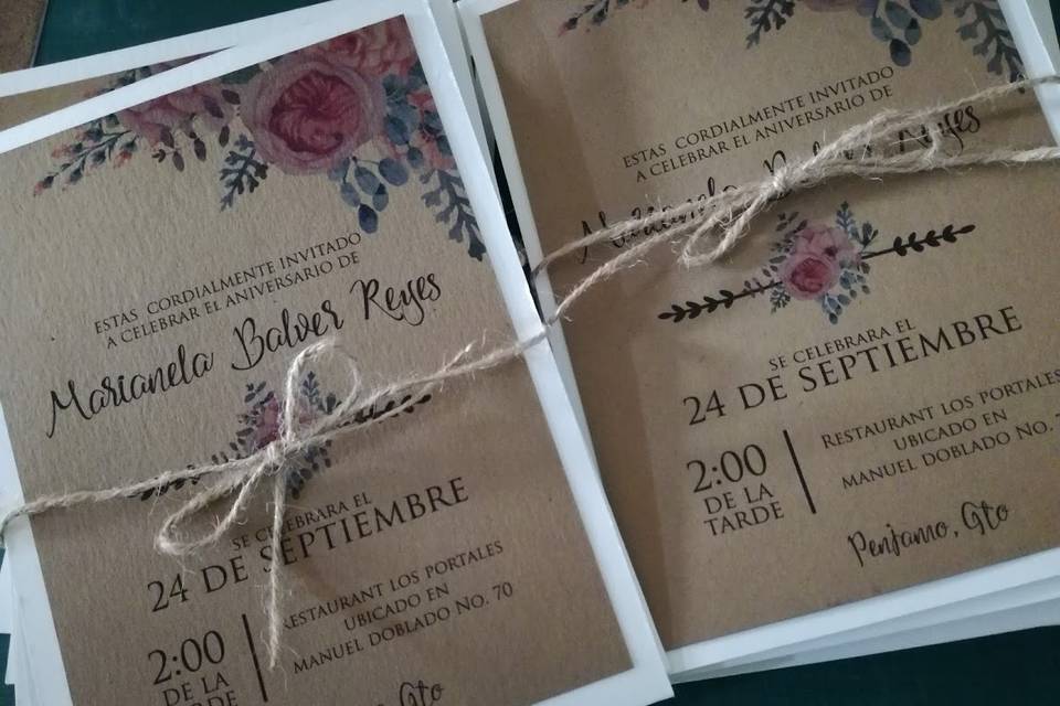 Invitación vintage