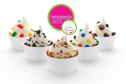 Mesa de postres de helado