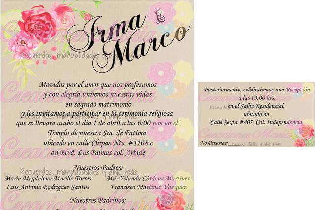 Diseño de invitaciónes
