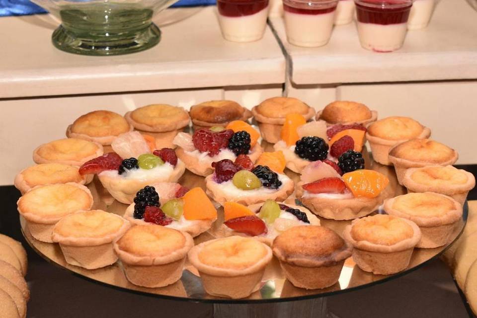 Tartaletas de frutas y pay