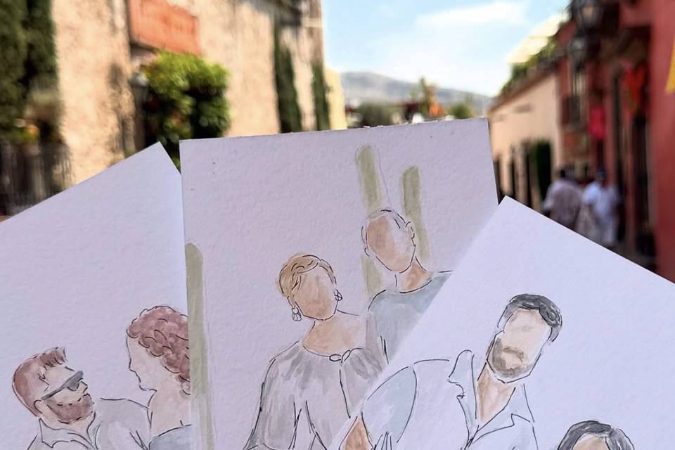 Ejemplos de las acuarelas