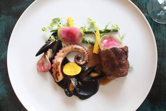 Plato con pulpo