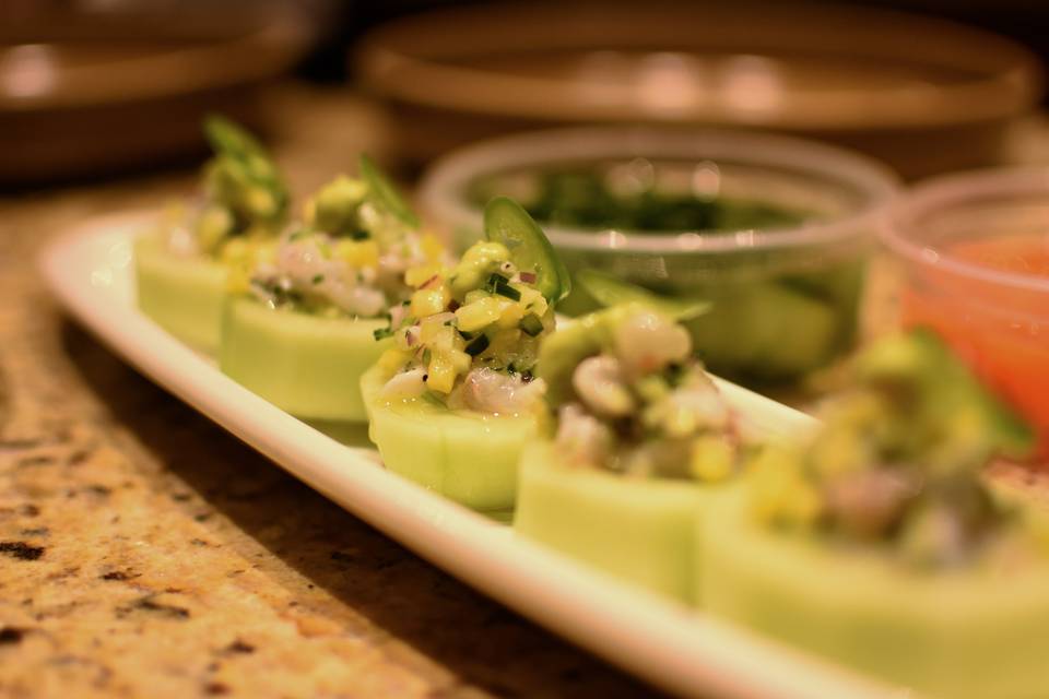 Menús por tiempo y aperitivos para eventos
