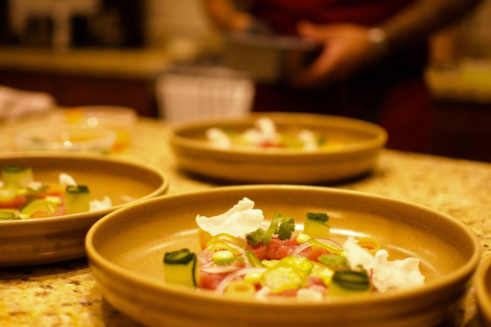 Menús por tiempo y aperitivos para eventos